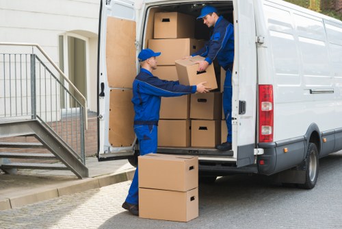 Low-carbon van used for sustainable removals in Canary Wharf
