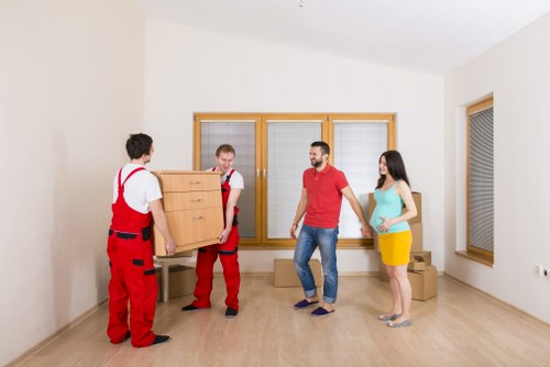 Manager investigating a service issue during a move