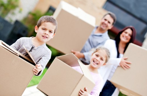 Moving support in Canary Wharf for students in a modern apartment setting